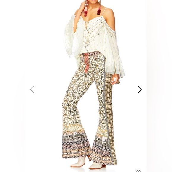 🌸 Camilla Soul Sisters Cordroy Stretch Flared Trouser Small - Picture 4 of 13